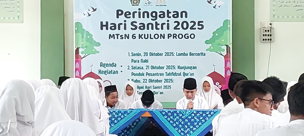 MTsN 6 Kulon Progo Gelar Apel dan Parade Tasmi’ Peringati Hari Santri 2025
